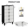 5 Drawers Dresser, Modern Wooden Tall Dresser with Deep Drawers, Chest of Drawers for Bedroom, Living Room, Hallway, Entryway - 3 of 4