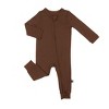 Larkspur Baby Zip Romper in Chestnut - 3 of 3