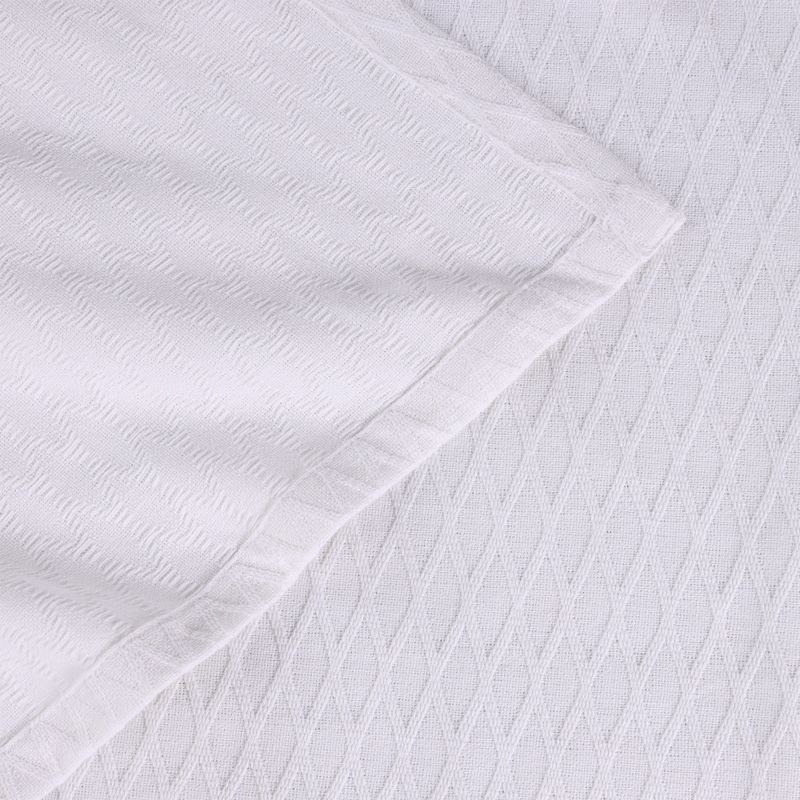 Classic Diamond Weave Cotton Blanket by Blue Nile Mills, 3 of 10