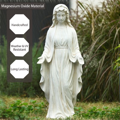 Ivory 30'' Virgin Mary Religious Garden Statue