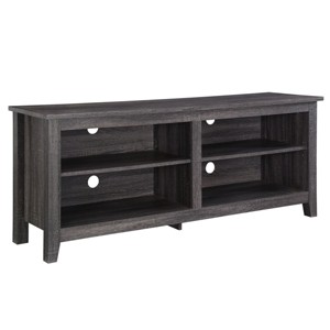 Syemin TV Stands and Consoles Timeless Charcoal TV Stand for 65 Inch TVs Suits Minimalist Rooms sleek with Practical Storage, Brown, 64"*22"*7" - 1 of 4