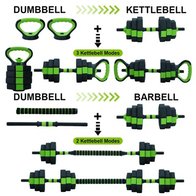 4 In 1 66Lbs Adjustable Dumbbell Set,  Dumbbell Strength Training Equipment, Push Up Stand, For Women Men Exercise Home,