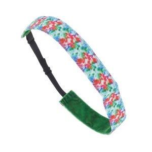 Unique Bargains Non Slip Tie-dye Headband Red Green 1 Pc - 1 of 4