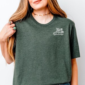 Simply Sage Market Truck With Gifts Mini Short Sleeve Tee - XS - Forest - 1 of 4