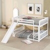 Full over Full Bunk Bed with Slide and Ladder - ModernLuxe - 3 of 4