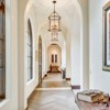 LLHZSY 4-Light Farmhouse Lantern Glass Chandelier Hanging Ceiling Pendant Light Fixture for Entryway/Hallway/House - Clear Glass - Gold - 4 of 4
