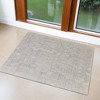 Ivory and Gray Abstract Hand Woven Worn Faded Area Rug - 2 of 4