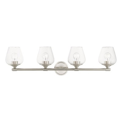 Livex Lighting Willow 4 - Light Vanity in  Brushed Nickel