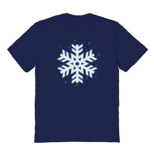 Rerun Island Men's Christmas Snowflake Short Sleeve Graphic Cotton T-shirt - 1 of 1