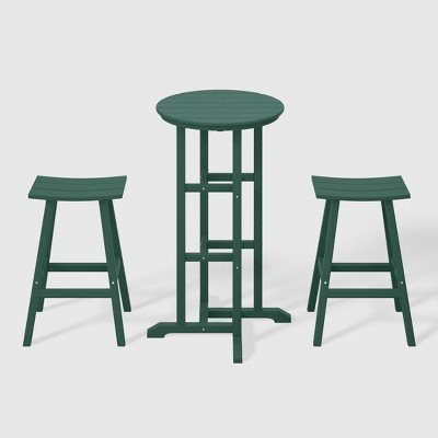 WestinTrends Malibu All Weather Hdpe Outdoor Patio Bar Height Bistro Set (3-piece)
