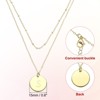 Unique Bargains Women's Gold Tone Disc Pendant Letter Necklace - 2 of 4
