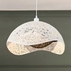 C Cattleya 1-Light Black and White Paper Rope Pendant Light - 2 of 4