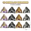 ArtCreativity Colorful Squishy Gorilla Fidget Toys (Pack of 12) - 3 of 4
