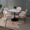 LeisureMod Bristol Square Dining Table with MDF Top and Black Steel Pedestal Base for Modern Kitchen and Dining Room - 2 of 4