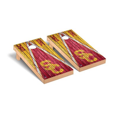 NCAA USC Trojans Premium Cornhole Board Triangle Weathered Version
