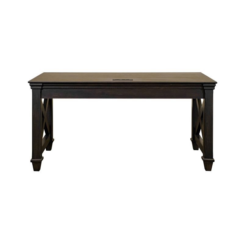 Kingston Traditional Wood Writing Desk Dark Brown - Martin Furniture, 1 of 8