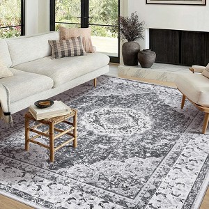 Boho Rugs for Living Room,Short Pile Area Carpets Washable Large Rugs for Bedroom Modern Vintage Classic Lounge Rug - 1 of 4