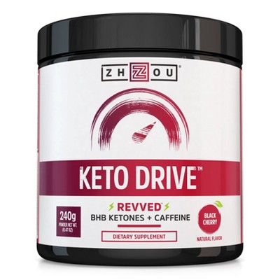 Photo 1 of Zhou Keto-Drive Dietary Supplement Powder - Black Cherry - 8.5oz exp 03/2024