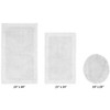 Edge Bath Rug 100% Premium Cotton Ultra-Soft Water Absorbent Tufted Solid Reversible 3 Piece Bathroom Rug Set for Machine Washable Bathmat - 2 of 4