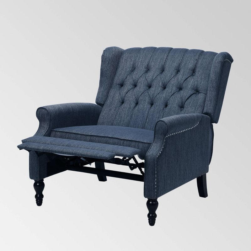 Apaloosa Oversized Wingback Press-Back Recliner&#160;Navy Blue - Christopher Knight Home, 4 of 9