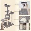 TopComfy Pet Tower 5 Level Revolving Stair Cat Tree Scratcher Interactive Climbing Activity Tower Fun Pet Toy for Cats, Gray, 18.9"*18.9"*39.8" - 3 of 4