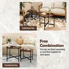 Resenkos Coffee Table, Center Table, Tea Table,21.5 Inch Round Coffee Table Set of 2 with Heavy-Duty Metal Frame-Rustic Brown - 4 of 4