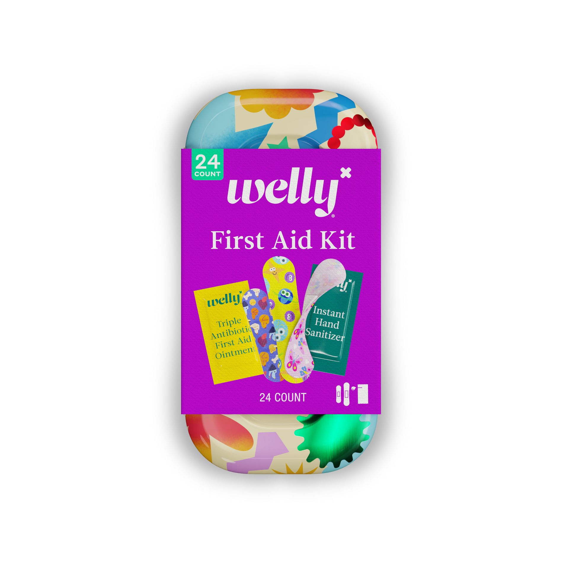 Welly Kid's Quick Fix First Aid Bandage Travel Kit - Multi-Color - 24ct