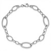 Black Bow Jewelry 14k White Gold Italian 9mm Polished Link Chain Bracelet, 7.5 Inch - 4 of 4