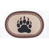 Earth Rugs 13"x19" Oval Placemat with Bear Paw Design – Lodge and Woodland Style - 2 of 3
