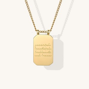 Powerful, Beautiful, Brilliant, and Brave - Necklace Yellow Gold One Size - 1 of 4