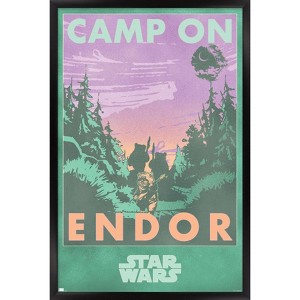 Trends International Star Wars: Endor - Camp On Endor Framed Wall Poster Prints - 1 of 4