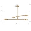 Crystorama Lighting Orson 4 - Light Chandelier in  Modern Gold - 3 of 3