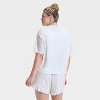 Women's Pointelle Notch Collar Shirt and Shorts Pajama Set - Wild Fable™ - 2 of 3