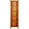 vidaXL 5-Tier Bookcase 17.7"x8.7"x55.1" Solid Oak Wood - 2 of 4