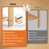 ELJGET 3-Tier Bamboo Shoe Rack Bench, Compact Storage Organizer, 286lb Capacity, Suitable for Entryway Bedroom Living Room Balcony - 4 of 4