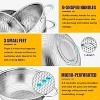 Micro-Perforated Metal Colander Strainer with Handle for Kitchen/Draining Pasta/Rinsing Vegetables Fruits - 3 of 4