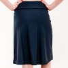 Calypsa Women's Chlorine Resistant High Waisted Knee Length Swim Skirt With Attached Bike Shorts - 3 of 4