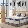 Queen Size White Memory Foam Mattress with Individually Pocketed Innerspring, Medium Firm Hybrid Mattress in a Box-Coolbibila - 4 of 4