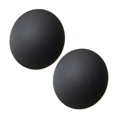 C Cattleya 2-pack 8 in. Black Aluminum Round Disc LED Indoor Outdoor Wall Lantern Sconce - image 1 of 4