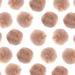John Bead 1in Beige Pom Poms for Crafts DIY Art Creative, 100pcs - 1 of 4