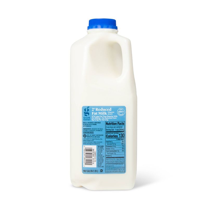 2% Reduced Fat Milk - 0.5gal - Good &#38; Gather&#8482;, 1 of 3
