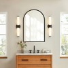 Wooakway Recessed or Wall Mount Medicine Cabinet 24 x 36 Inch Bathroom Mirror Cabinet with HD Mirror, Black - 2 of 4