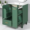 24" Bathroom Vanity with Ceramic Sink,2 Drawers,Pull-Out Basket, and Door Shelf,Freestanding Vanity Cabinet(Faucet Not Included) - 4 of 4