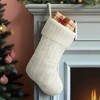 Old World Christmas Knit Christmas Mantle Stocking, White Plush, 24in - 3 of 3