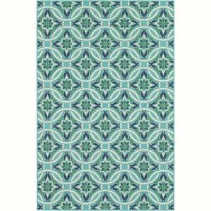 Oriental Weavers Meridian 5868L Blue/ Green Indoor/Outdoor Area Rug - 2'3" x 7'6" - 1 of 4
