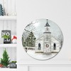 Chapel In The Snow Circular Wood Dècor - 2 of 2