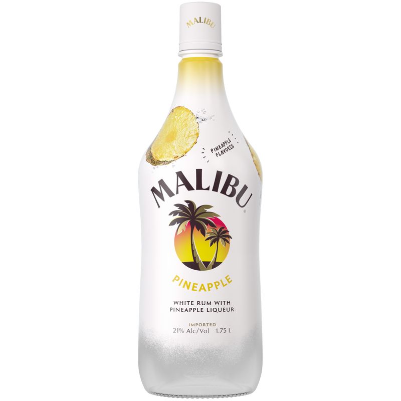 Malibu Caribbean Rum with Pineapple Liqueur - 1.75L Plastic Bottle, 1 of 6