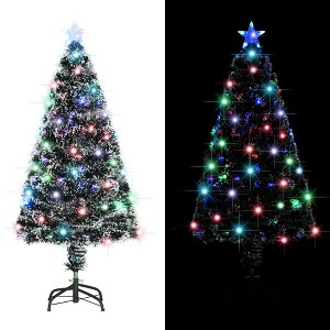 vidaXL Pre-lit Christmas Tree with Stand Artificial Xmas Tree Party Decoration - 1 of 4