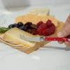True Sunnyside Cheese Knives, Set of 3 Stainless Steel and Enamel Tools, Includes Wood Storage and Cheese Tray, Entertaining Gift Set - 4 of 4