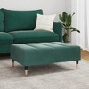 vidaXL Footstool Dark Green 30.3"x21.7"x12.2" Velvet - 3 of 4